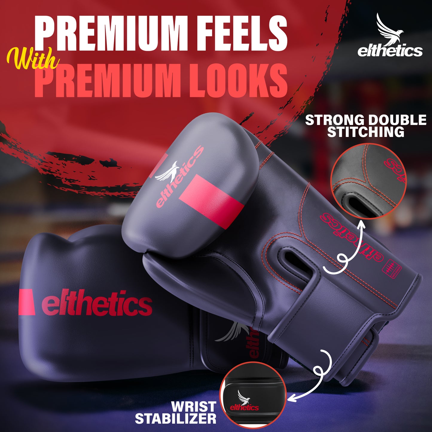 Elthetics Boxing Gloves (Black)