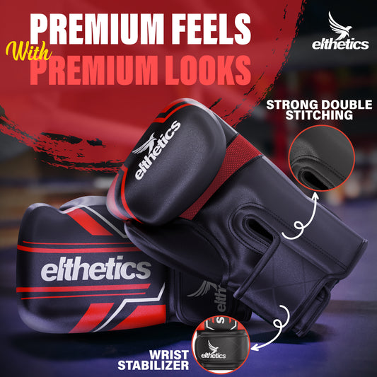 Elthetics Boxing Gloves (Red & Black)