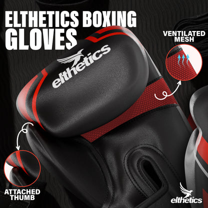 Elthetics Boxing Gloves (Red & Black)